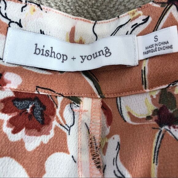 Bishop + Young Satin Floral Taper Pants NWOT S - Picture 4 of 6